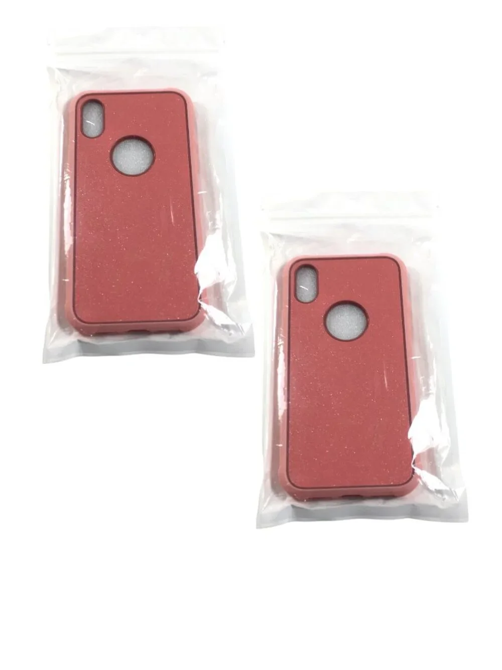 2 NEW iPhone Xs 1Os X 10 Case Cover Pink Glitter Sparkle Protective Shockproof